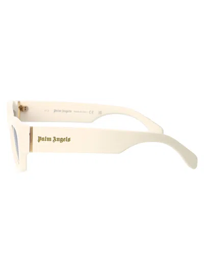 Shop Palm Angels Auberry Sunglasses In 0107 White
