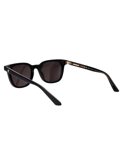 Shop Montblanc Mb0320s Sunglasses In 001 Black Black Grey