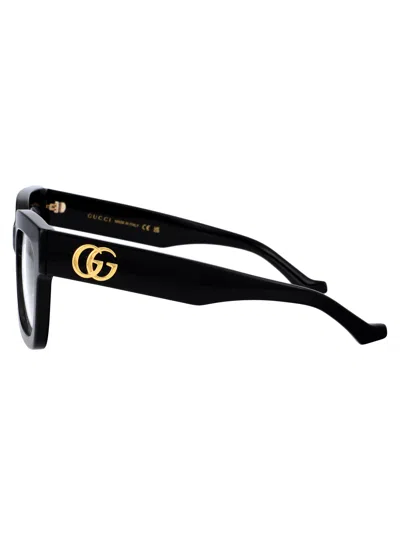 Shop Gucci Gg1549o Glasses In 001 Black Black Transparent