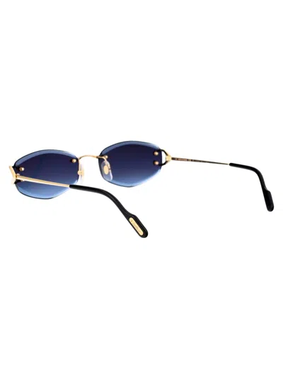 Shop Cartier Ct0467s Sunglasses In 002 Gold Gold Blue