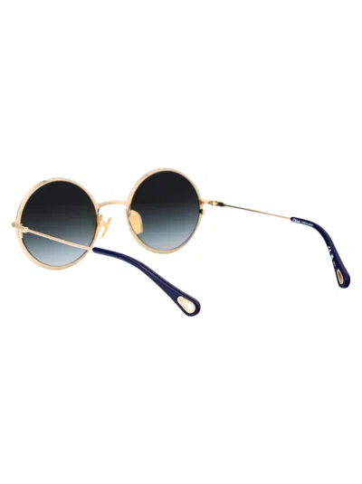 Shop Chloé Ch0230s Sunglasses In 004 Gold Gold Grey