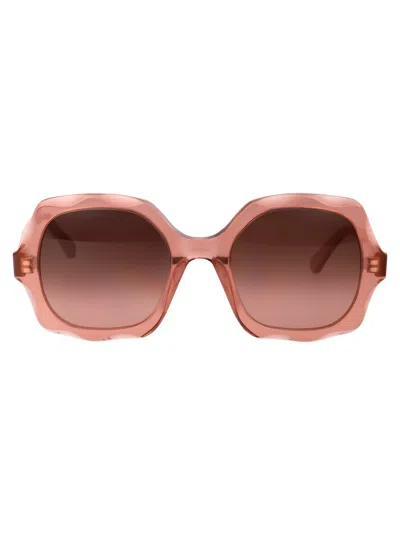 Shop Chloé Ch0226s Sunglasses In 003 Brown Pink Copper