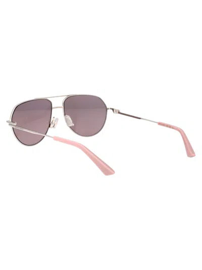 Shop Bottega Veneta Bv1302s Sunglasses In 004 Silver Silver Violet