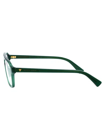Shop Bottega Veneta Bv1294o Glasses In 003 Green Green Transparent
