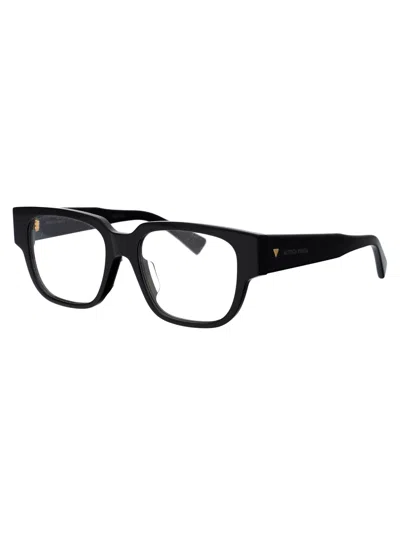 Shop Bottega Veneta Bv1289o Glasses In 001 Black Black Transparent