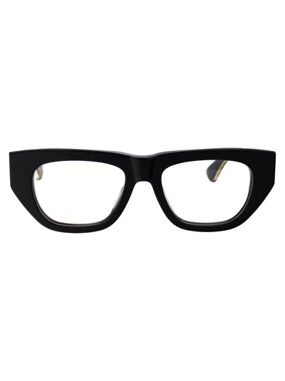 Shop Bottega Veneta Bv1279o Glasses In 001 Black Crystal Transparent