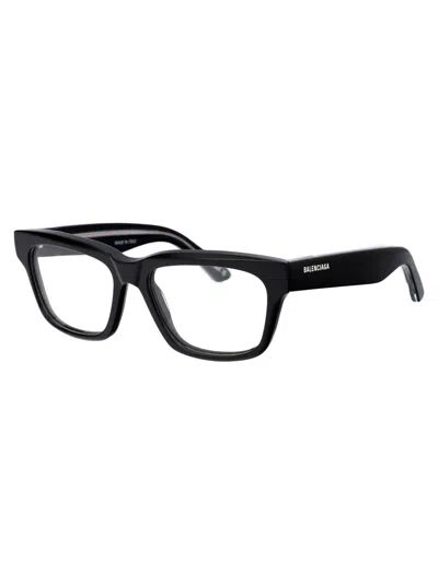 Shop Balenciaga Bb0343o Glasses In 001 Black Black Transparent