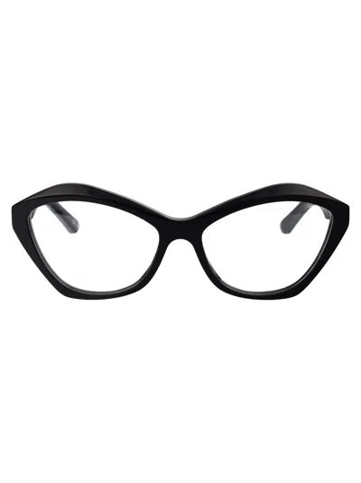 Shop Balenciaga Bb0341o Glasses In 001 Black Black Transparent