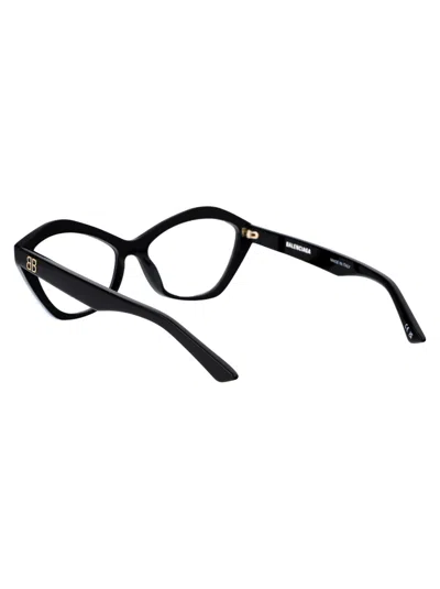 Shop Balenciaga Bb0341o Glasses In 001 Black Black Transparent