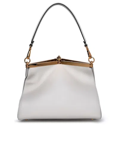 Shop Etro Ivory Leather Bag In White