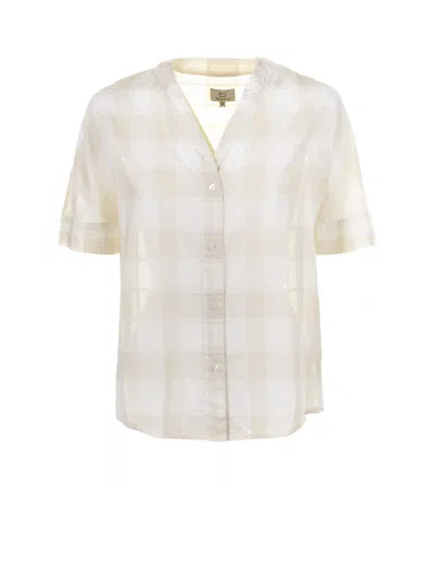 Shop Woolrich Checked Cotton Shirt In Light Oak Buffalo
