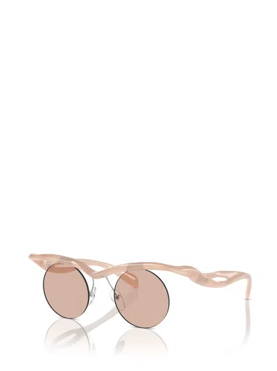 Shop Prada Pr A24s Opal Peach Sunglasses