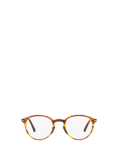 Shop Persol Po3218v Striped Brown Glasses