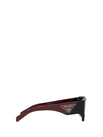 Shop Prada Pr 10zs Black Etruscan Marble Sunglasses