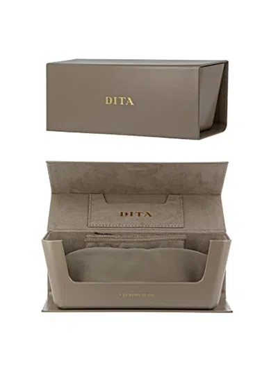 Shop Dita Dtx166/a/03 Radicon Eyewear In Matte Navy_antique Silver