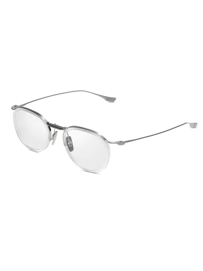 Shop Dita Dtx131/49/03 Schema Two Eyewear In Antique Silver_crytal Cle
