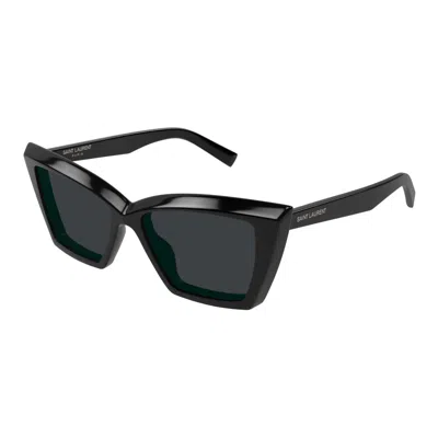 Shop Saint Laurent Sunglasses In Nero/grigio