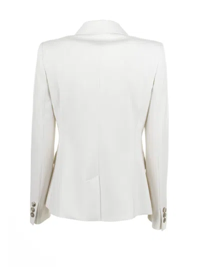 Shop Marella Womens Double-breasted Chalk Jacket In Gesso