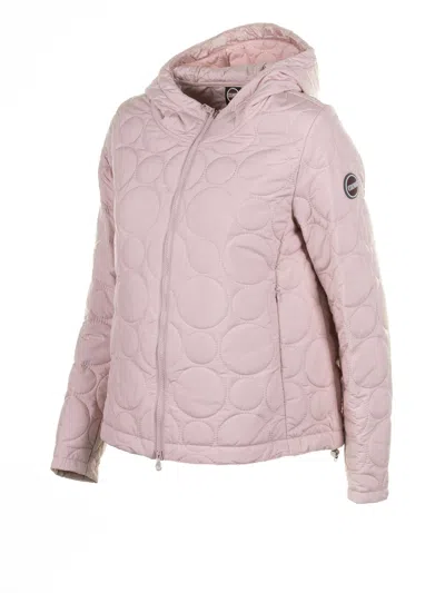 Shop Colmar Pink Quilted Cape With Zip And Hood In Cipria