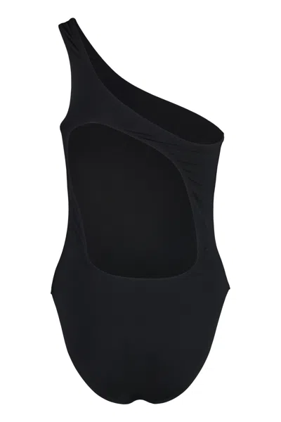 Isabel Marant Sage One-shoulder Swimsuit In Black