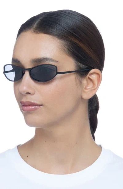 Shop Aire Retrograde 55mm Oval Sunglasses In Matte Black