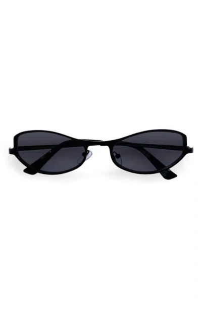 Shop Aire Retrograde 55mm Oval Sunglasses In Matte Black
