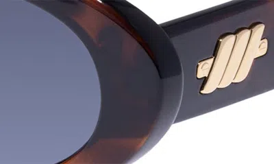 Le Specs Nouveau Vie 50mm Oval Sunglasses In Dark Tort