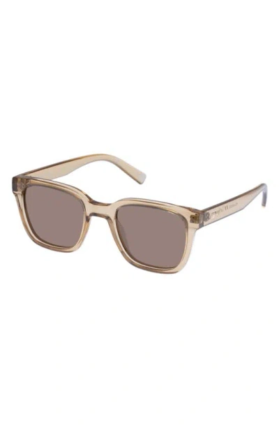Shop Le Specs Elixir 52mm Polarized Square Sunglasses In Whiskey