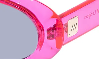 Shop Le Specs Work It 53mm Oval Sunglasses In Hyper Pink