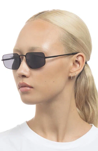Shop Le Specs Metagalactic 55mm Rectangular Sunglasses In Matte Black