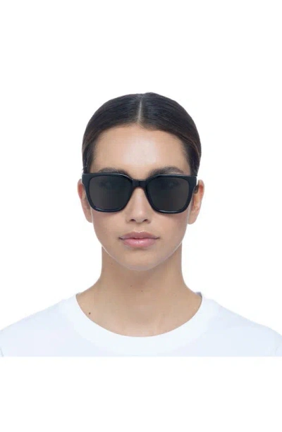 Shop Le Specs Elixir 52mm Polarized Square Sunglasses In Black