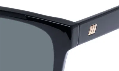 Shop Le Specs Elixir 52mm Polarized Square Sunglasses In Black