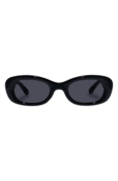 Shop Aire Calisto 49mm Small Oval Sunglasses In Black