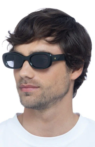 Shop Aire Calisto 49mm Small Oval Sunglasses In Black