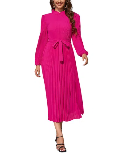 Shop Vera Dolini Midi Dress In Pink
