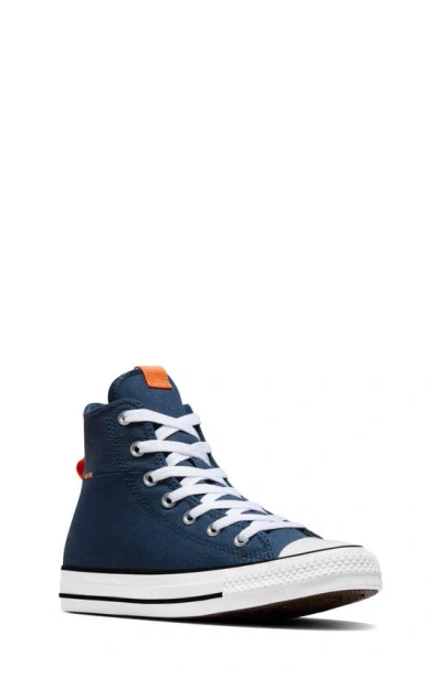 Shop Converse Kids' Chuck Taylor® All Star® High Top Sneaker In Navy/ Pale Magma/ White
