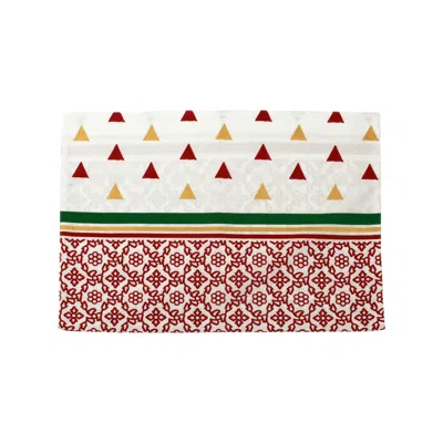 Shop Viva By Vietri Bohemian Linens Tree Red/gold Reversible Placemats - Set Of 4