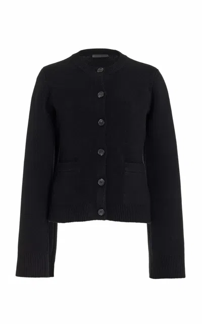 Shop Jenni Kayne Cooper Wool And Cashmere-blend Cardigan In Black