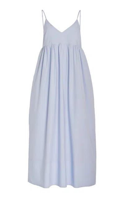 Shop Jenni Kayne Cove Cotton Maxi Dress In Blue