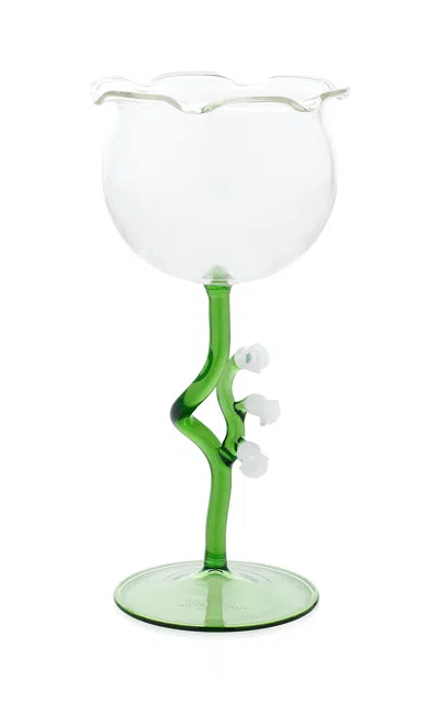 Shop Moda Domus Lily Of The Valley Fluted Cocktail Glass In Green