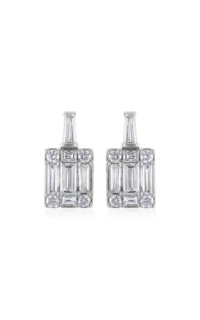Shop Mindi Mond Clarity Mega 18k White Gold Diamond Baguette Earrings