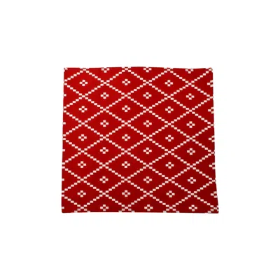 Shop Viva By Vietri Bohemian Linens Holiday Red Napkins - Set Of 4