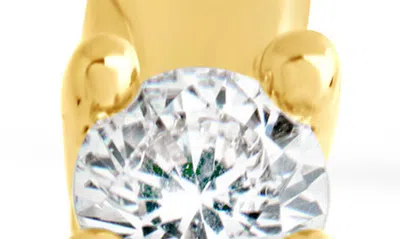 Sterling Forever Kendall Cubic Zirconia Huggie Hoop Earrings In Gold