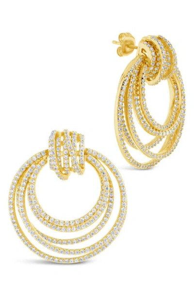 Shop Sterling Forever Jordana Cz Circle Drop Earrings In Gold