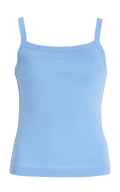 Shop Flore Flore May Organic Cotton Camisole Top In Blue