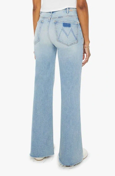 Mother The Hustler Roller Fray Mid-rise Wide-leg Jeans In I Confess