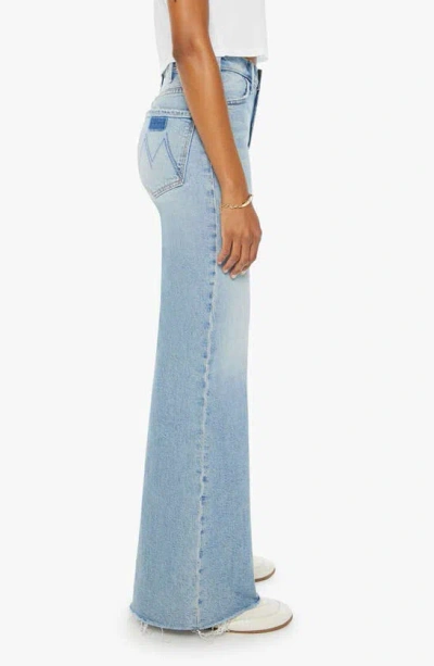 Mother The Hustler Roller Fray Mid-rise Wide-leg Jeans In I Confess