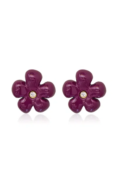 Shop Eliou Simo Resin Earrings In Purple