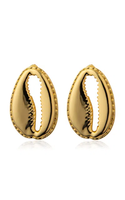 Shop Eliou Concha Gold-plated Earrings