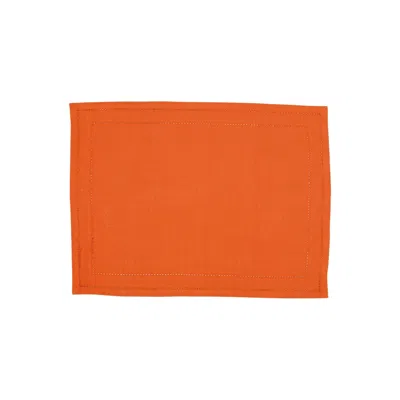 Shop Vietri Cotone Linens Pumpkin Placemats With Double Stitching - Set Of 4